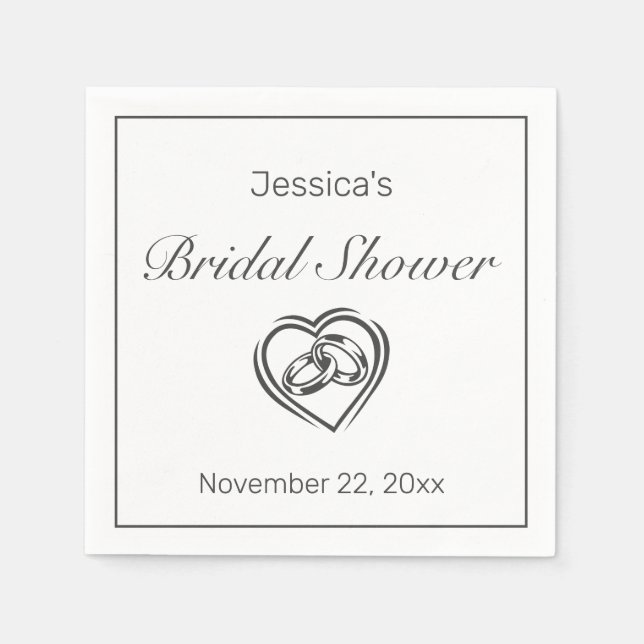 Modern minimalistisk vit svart Möhippa Pappersservett (Framsidan)