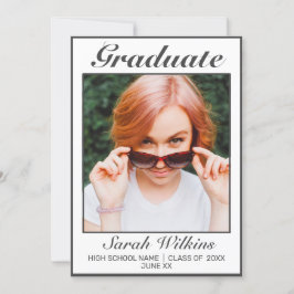 Modern minimalistisk vit svart Studenten Meddelande