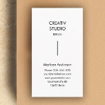 Modern minimalistisk vit svart svart visitkort<br><div class="desc">Modern,  minimalistisk affärskort,  vit/svart. Redigera det med ditt namn/dina data. Du kan anpassa teckensnittet/färg med mer.</div>