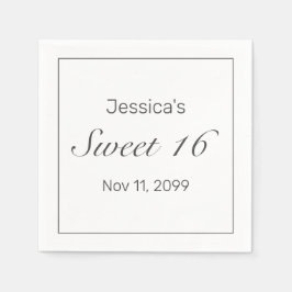 Modern minimalistisk vit svart, vit, svep 16 pappersservett