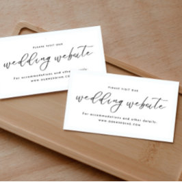 Modern Minimalistisk webbplats Bröllop Tilläggskort