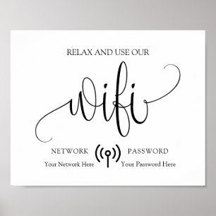 Modern minimalistisk WiFi-signal Poster