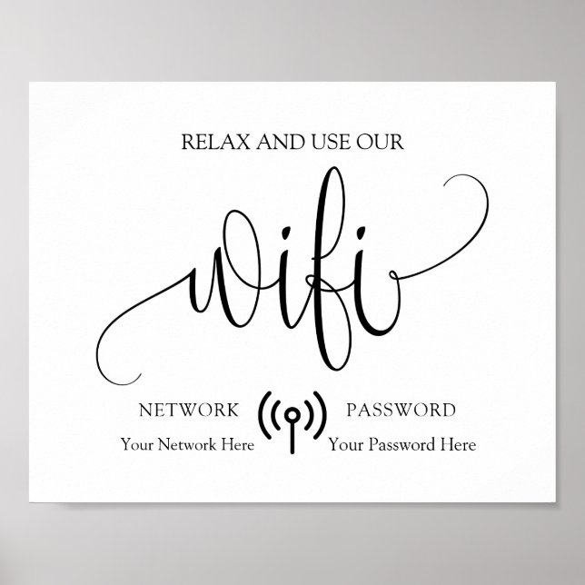 Modern minimalistisk WiFi-signal Poster (Framsidan)