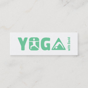 Modern minimalistisk yogainstruktör på frilansbasi mini visitkort