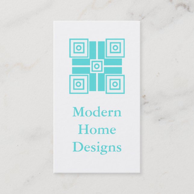 Modern minimalistiskt Affärskort, turkos Visitkort (Framsida)