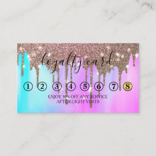 Modern minimalistiskt bonuskort i Guld Glitter Visitkort