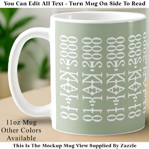 Modern minimalistiskt dolt meddelande Anpassad grö Kaffemugg