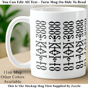Modern minimalistiskt dolt meddelande anpassat sva kaffemugg