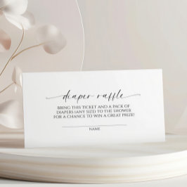 Modern minimalistiskt dyaper Raffle Tilläggskort