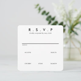 Modern, minimalistiskt, enkelt, Bröllop OSA kort