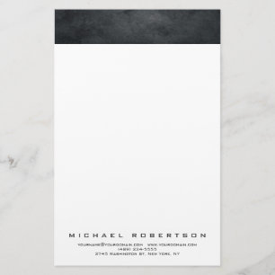 Modern minimalistiskt enkelt Professionell Grått W Brevpapper
