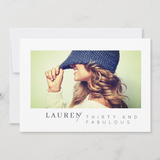 Modern, minimalistiskt foto, trettio och Fabulous  (Framsida)