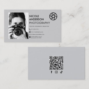 Modern Minimalistiskt Framlogo Fotografi Foto Visitkort