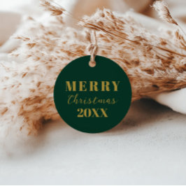 Modern minimalistiskt God jul Grönt Guld Gift Gåvor Etiketter