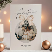 Modern minimalistiskt God jul-prydnadsfoto