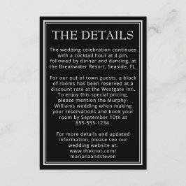 Modern minimalistiskt kort för svart hölje