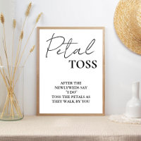 Modern, minimalistiskt skript Bröllop Petal Toss-t