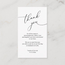 Modern, minimalistiskt skript, Bröllop Tack för En Tilläggskort