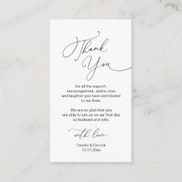 Modern, minimalistiskt skript, Bröllop Tack för En Tilläggskort