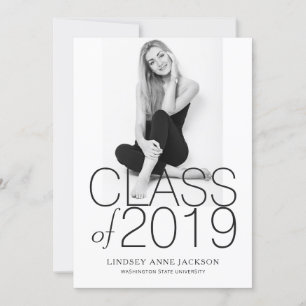 Modern, minimalistiskt, staplat Studenten-foto Meddelande