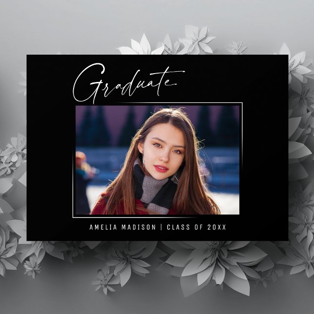 Modern, minimalistiskt, unikt Bläck-skriptfoto Stu Meddelande (Skapare uppladdad)