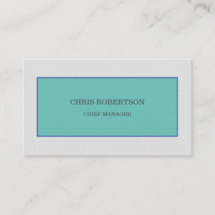 Modern minimalistiskt vanligt premium, Linen Blue Visitkort