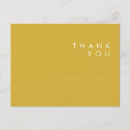 Modern minimalistiskt vykort för Tack Guld Bröllop