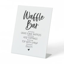 Modern minimalistiskt Waffle Pub Brunch Pedestal-t