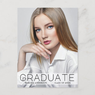 Modern minimalt foto Wt Student-meddelande Vykort