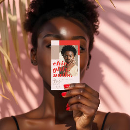 Modern, minimalt Nagel-bonussäljfoto för företag Visitkort