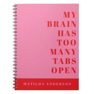 Modern, minimalt rolig, rosa-typografi journal anteckningsbok