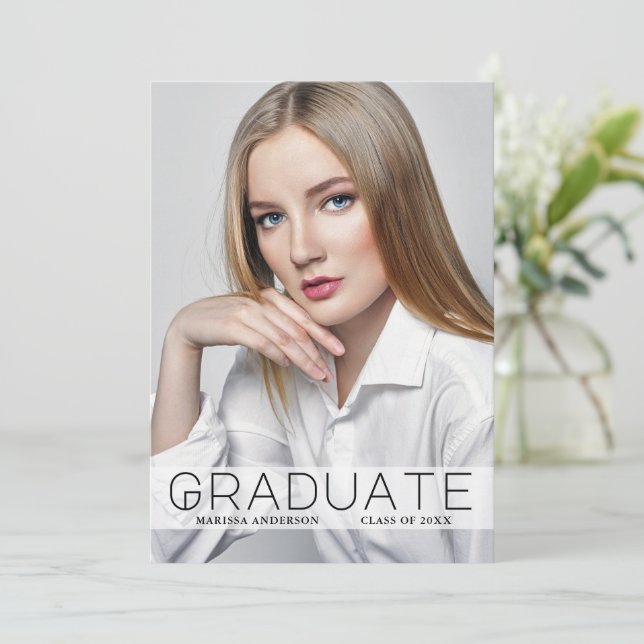 Modern minimalt telefonkort WT Student Meddelande (Stående Fram)