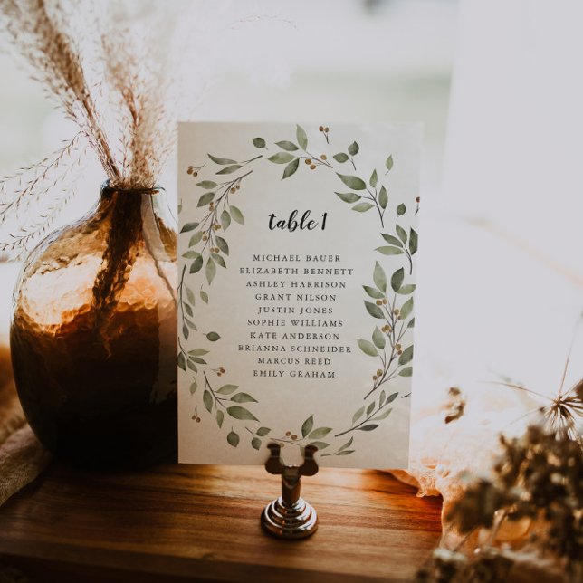 Modern minimalt visitkort för organiskt Bord Bordsnummer (Skapare uppladdad)