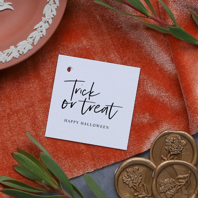 Modern minimigräns och behandling | HAPPY HALLOWEE Gåvor Etiketter (Skapare uppladdad)