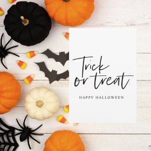 Modern minimigräns och behandling HAPPY HALLOWEE Julkort