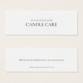 Modern minimihandbok för produkter litet visitkort