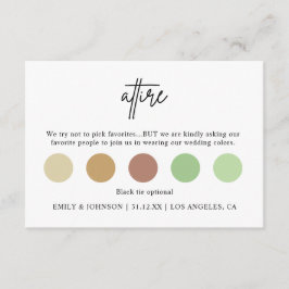 Modern minimikod för Bröllop Attire-nödkod Tilläggskort