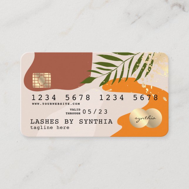 modern minimipastellprodukt av abstrakt visitkort (Framsida)