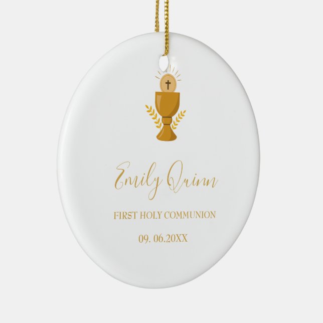 Modern Minimlist First Communion Keepsaké Ornament (Höger)