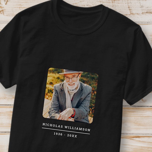 Modern minnesfoto för minnesminne - Anpassningsbar T Shirt (Skapare uppladdad)