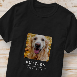 Modern minnesfoto för Pet-minnet T Shirt