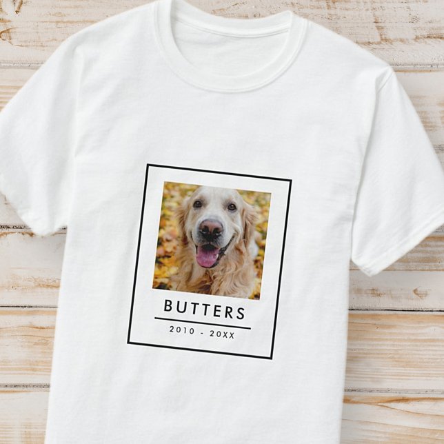 Modern minnesfoto för Pet-minnet T Shirt (Skapare uppladdad)