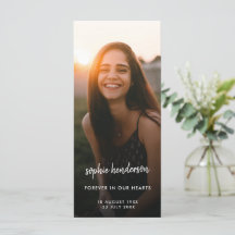 Modern minnesfoto | Funeral Dikt Prayer Card