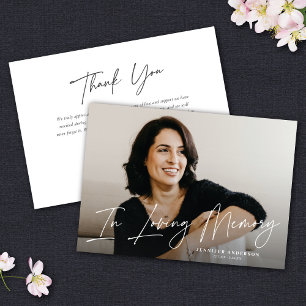 Modern minnesfotokort i lyft minne inbjudningar