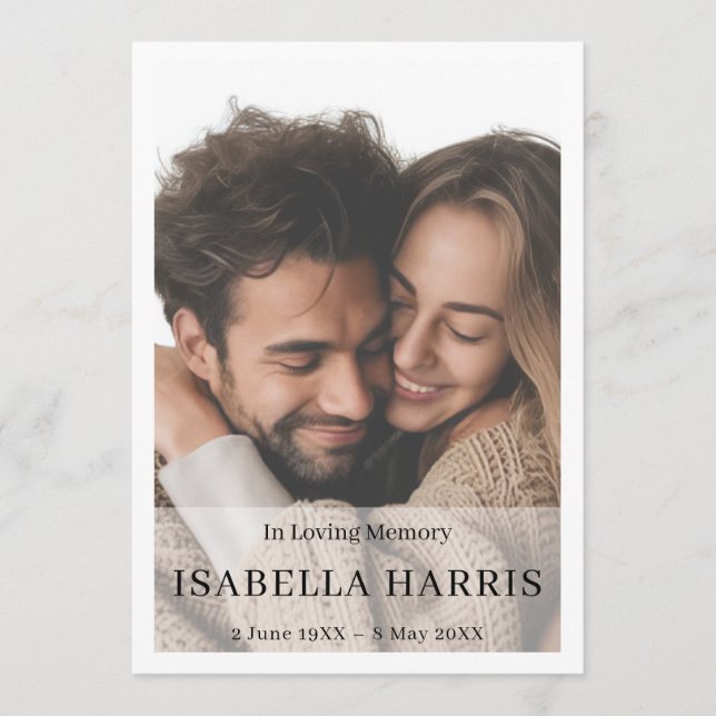 Modern minnesfototjänst Design Program (Framsida)