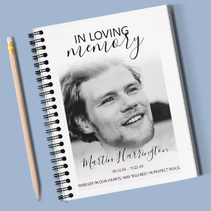 Modern minnesgäst i Loving Memory Photo Memorial Anteckningsbok