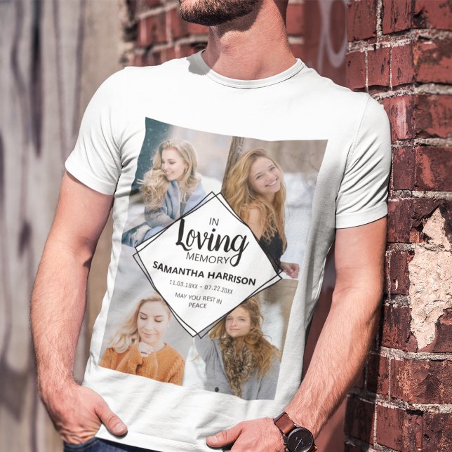 Modern minnesmodul för Loving-minnesfoto T Shirt (Skapare uppladdad)