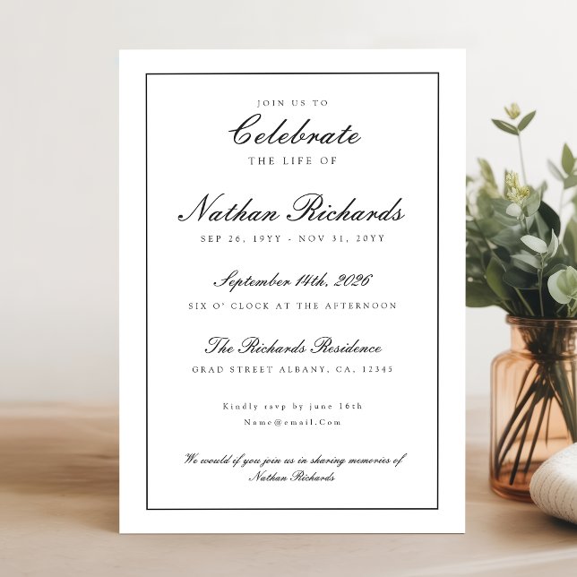 Modern minnesstund Funeralprogram Kort (Skapare uppladdad)