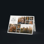 Modern minsta 11 fotobotaniska familj helgkort<br><div class="desc">God jul. Modern,  minimalt helgdag för multifoto-vattenfärgsbladskript. Hand målade eukalyptus,  minimalt löv och modern rustik utandning ge i helgdag-kortet är en lyxaktig känsla. I grönt för klasssäd,  svart,  grönt,   och grått. År i recension 11 fotodesign.</div>