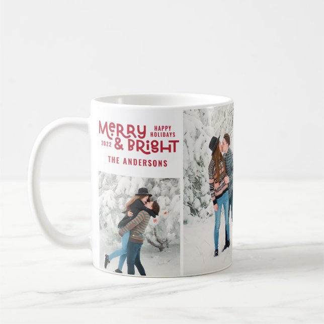 Modern minsta 5-fotojulskript för elegant Co Kaffemugg (Vänster)